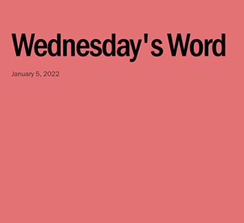  January 5th, 2022 - Wednesday's Word